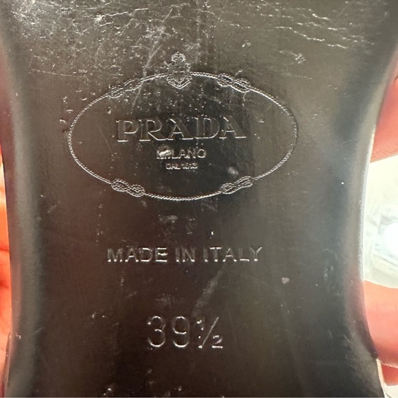 Prada classic black Patent Leather Peep Toe Ballet Flats size EU 39 USA 8.5 - Picture 6 of 9